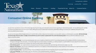 Consumer Online Banking - Texas National BankTexas National Bank