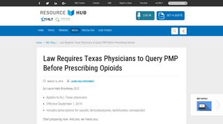 Law Requires Texas Physicians to Query PMP Before Prescribing ...