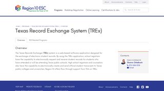 Texas Record Exchange System (TREx) - Overview - Region 10 Website