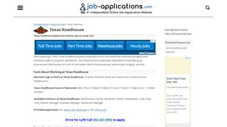 Texas Roadhouse Application, Jobs & Careers Online
