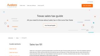 Texas Sales Tax Guide - Avalara