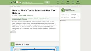 How to File a Texas Sales and Use Tax Return: 13 Steps