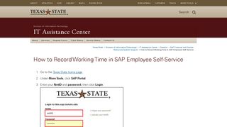 How to Record Working Time in SAP Employee Self-Service : IT ...