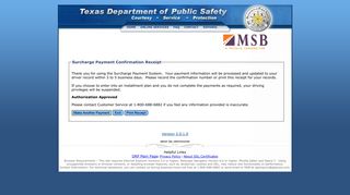 Surcharge Payment - Texas Driver Responsibility Program