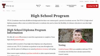 High School | Programs | TTU K-12 | TTU
