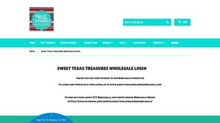 Sweet Texas Treasures Wholesale Login