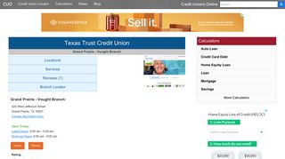 Texas Trust Credit Union - Credit Unions Online