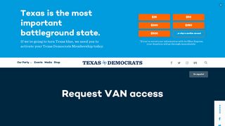 Request VAN access | Texas Democratic Party