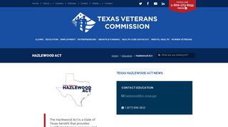 Hazlewood Act - Texas Veterans Commission