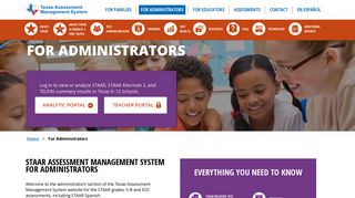 Texas Assessment Management System — For Administrators