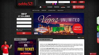 Play Poker Online : Free Texas Holdem Poker in India at Adda52.com