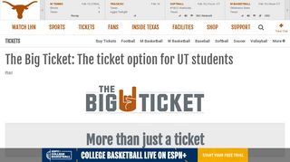 The Big Ticket: The ticket option for UT students - University of Texas ...