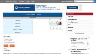 Texell Credit Union - Temple, TX - Credit Unions Online