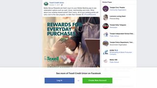 Better Bonus Rewards are here! Log in to... - Texell Credit Union ...