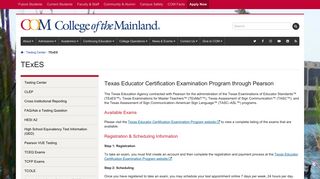 TExES - College of the Mainland