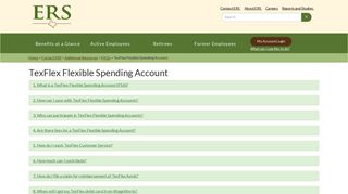 TexFlex Flexible Spending Account | ERS