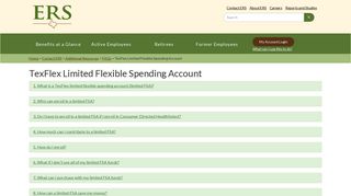 TexFlex Limited Flexible Spending Account | ERS