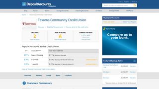 Texoma Community Credit Union Reviews and Rates - Texas