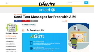 Send Text Messages Free Using AIM - Lifewire