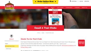 Email & Text Clubs | Casey's General Store