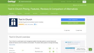 Text In Church Pricing, Features, Reviews & Comparison of ... - GetApp
