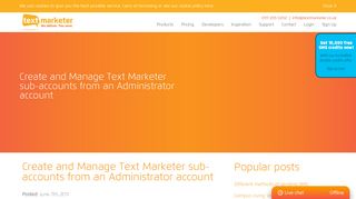 Create and Manage Text Marketer sub-accounts from an Administrator ...