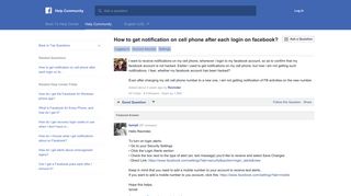 How to get notification on cell phone after each login on facebook ...