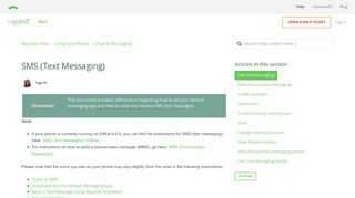 SMS (Text Messaging) – Republic Help