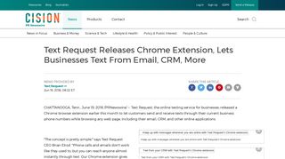 Text Request Releases Chrome Extension, Lets Businesses Text ...