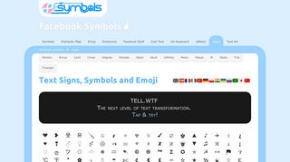 Text Signs, Symbols and Emoji - fsymbols