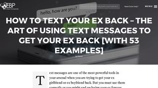 The Art of Using Text Messages to Get Your Ex Back [With 53 Examples]