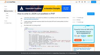 How to write to JSON curl postfield in PHP - Stack Overflow