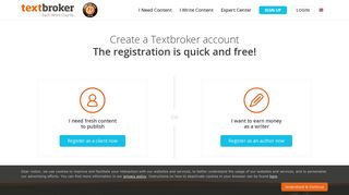 Free account registration | Textbroker