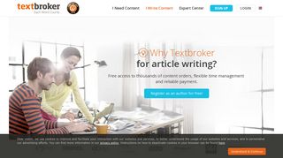 Article writing at your own pace - Textbroker