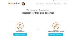 Create Your Free Account | Textbroker