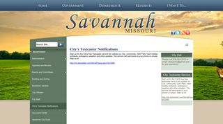 City's Textcaster Notifications - Savannah, MO