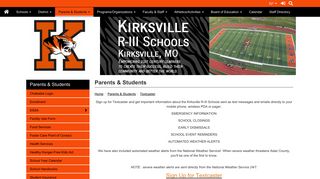 Kirksville R-III School District - Parents & Students Textcaster