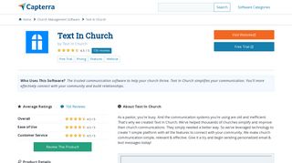 Text In Church Reviews and Pricing - 2019 - Capterra