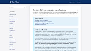 Sending SMS messages through Textlocal - ChurchSuite Support ...