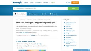 Desktop SMS: Send and receive text messages | TextMagic