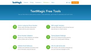 TextMagic Free Tools for Messaging, Data Verification & More