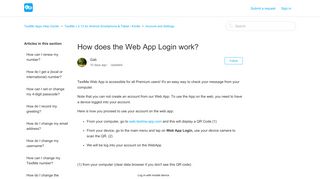 How does the Web App Login work? – TextMe Apps Help Center