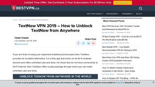 TextNow VPN 2019 - How to Unblock TextNow from Anywhere