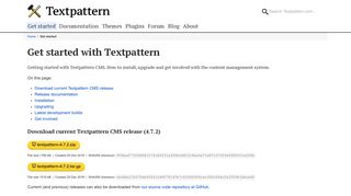 Get started / Textpattern CMS