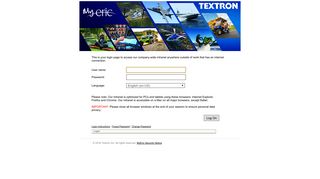 Textron - Logon Page