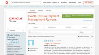 Oracle Textura Payment Management Reviews 2018 | G2 Crowd
