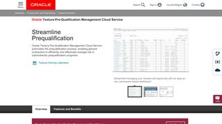 Textura Pre-Qualification Management | Oracle