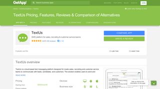 TextUs Pricing, Features, Reviews & Comparison of Alternatives ...