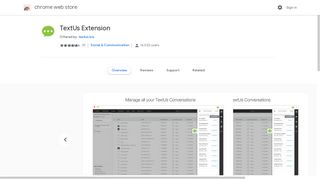 TextUs Extension - Google Chrome