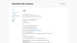 login - text back the romance - Google Sites